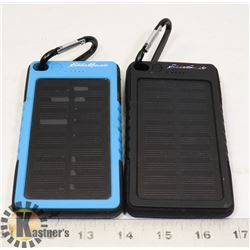 LOT OF 2 EDDIE BAUER SOLAR POWER BANKS 6000MAH