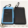 Image 1 : LOT OF 2 EDDIE BAUER SOLAR POWER BANKS 6000MAH