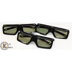 LOT OF 3 NEW SONY 3D GLASSES (3 SETS)
