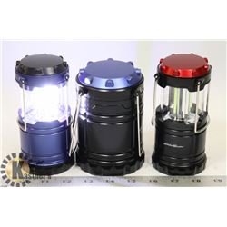 LOT OF 3 EDDIE BAUER 100 LUMEN LANTERNS SET