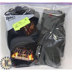 2 PACK OF MENS HEAT WAVE GLOVES