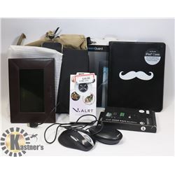 BOX OF ASSORTED ELECTRONICS INCLUDING DIGITAL