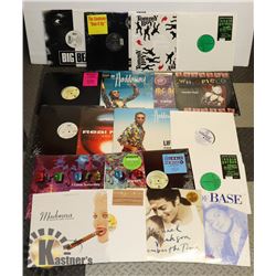 ALBUM SINGLES-BOX OF 12 INCH LP SINGLES