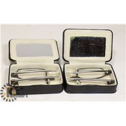 TWO PAIRS OF FOLDING READING GLASSES WITH CASE