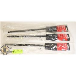 3 MILWAUKEE 7/16" X 12" HEX SHANK EXTENSIONS