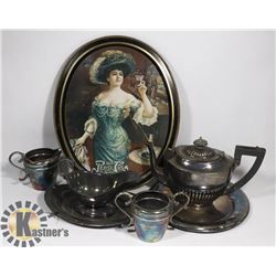 LOT OF SILVER PLATED SETTING