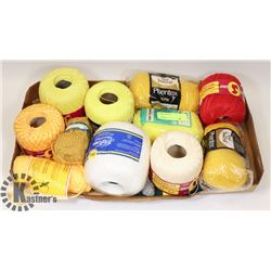 FLAT OF ASSORTED KNITTING SUPPLIES