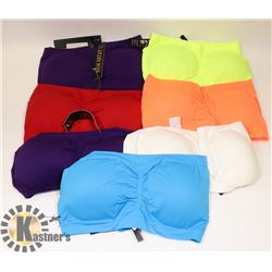 BOX OF 7 STRAPLESS HALTERS VARIOUS COLOURS