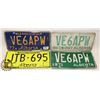 Image 1 : VINTAGE 4 ALBERTA LICENSE PLATES