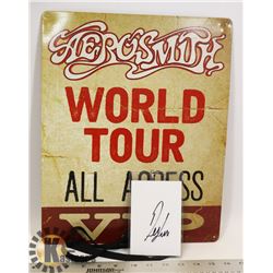 AERO SMITH METAL PLAQUE WORLD TOUR