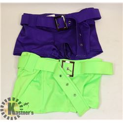 PAIR OF SPANDEX SHORT SHORTS BOTH COME