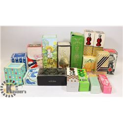 LARGE BOX OF AVON COLLECTABLE DECANTERS