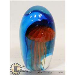 HAND BLOWN GLASS ART OF JELLYFISH.