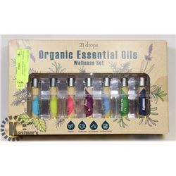 NEW 21 DROPS ORGANIC ESSENTIAL OILS WELLNESS SET