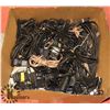 Image 1 : LARGE BOX FULL OF MEDIA/AC ADAPTERS, 12 V