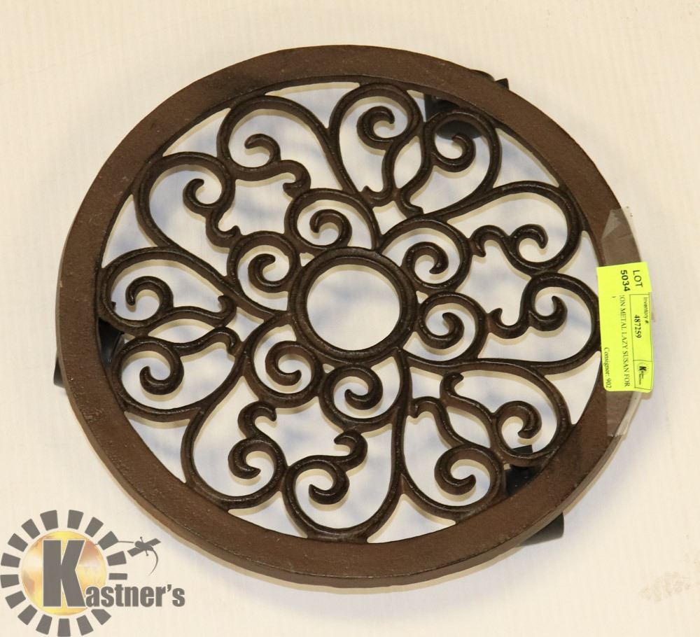 CAST IRON METAL LAZY SUSAN FOR A PATIO