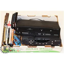 BOX OF DVD/VCR PLAYER, DVD AND MORE