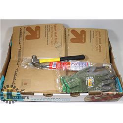 FLAT OF LAWN LEAF BAGS, GLOVES AND MORE