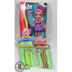 FLAT WITH KIDS DOLL AND SKIP ROPES