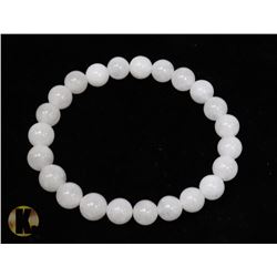 #6-SELENITE BEAD BRACELET 8MM/7.5"