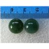 Image 1 : 1LOT OF 2 MATCHED ROUND JADE GEMSTONE,