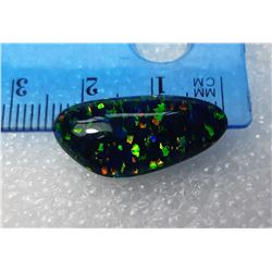 NATURAL BLACK OPAL GEMSTONE 9 CT, 22 X 9 X 19 MM