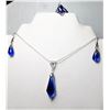Image 1 : SUITE OF COBALT BLUE CZ JEWELRY
