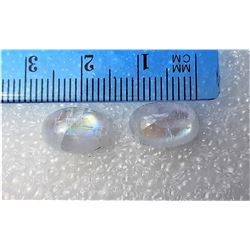 LOT OF 2 MATCHED OVAL MOONSTONE GEMSTONE,