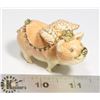 Image 1 : JEWELED PIG JEWELRY BOX WITH 925 NECK CHAIN