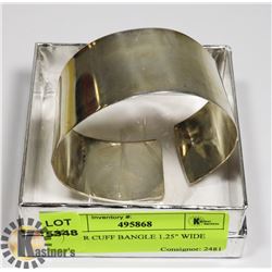 SILVER CUFF BANGLE 1.25" WIDE