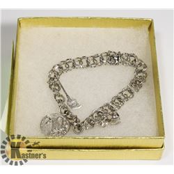 STERLING SILVER CHARM BRACELET
