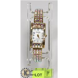 MULTI COLOURED IRRIDESINT STONE WATCH