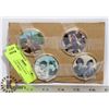 Image 1 : 4 BEATLES COINS IN PLASTIC CASES-COLLECTIBLES