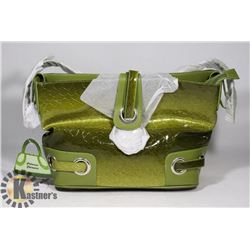 NEW GREEN PRINCESS FLORENCE SNAKE SKIN BAG