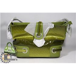 NEW GREEN PRINCESS FLORENCE SNAKE SKIN BAG
