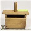 Image 1 : ANTIQUE WOODEN BUTTER PRESS