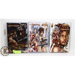 3 VARIANT NO ISSUES OF AVENGELYNE COMIC BOOKS