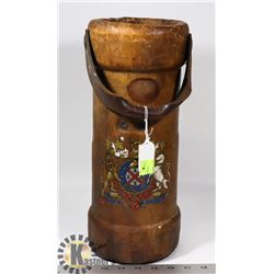 1800S BRITISH FORCES CANNON SHELL CARRIER LEATHER