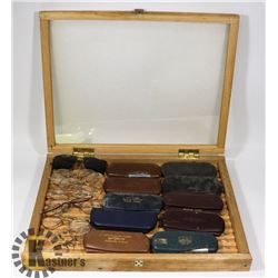 COLLECTION OF ANTIQUE GLASSES  GOLD AND OTHERS