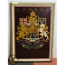 DOMINION OF CANADA PROCLAMATION FRAMED POSTER