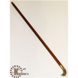 BRASS COBRA HEAD WALKING STICK- 38" TALL