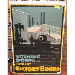 ORIGINAL WW2 MALCOLM GIBSON WAR BOND POSTER