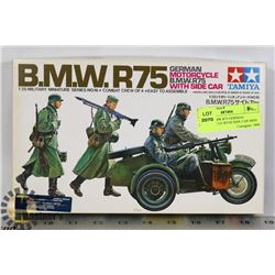 TAMIYA BMW R75 GERMAN MOTORCYCLE WITH SIDE CAR MOD