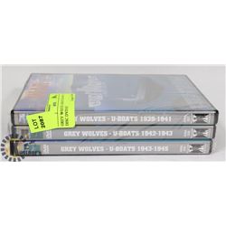 GREY WOLVES- U-BOATS 1939-1945- 3 DISC DVD SET