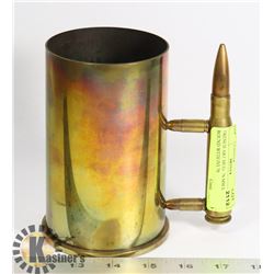 TRENCH ART MUG- 76 MM MORTAR ROUND WITH IVI 79