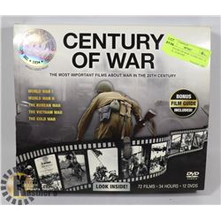A CENTURY OF WAR- 12 DISC SET- 72 FILMS- 34 HOURS