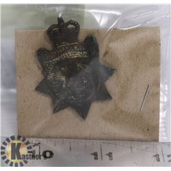 HALIFAX RIFLES CAP BADGE- CIRCA 1933