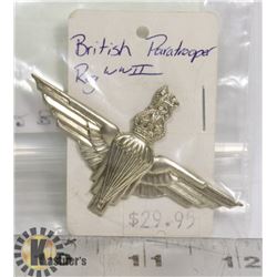 W.W. 2 BRITISH PARATROOPER CAP BADGE