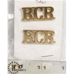 ROYAL CDN REGIMENT SHOULDER TITLES