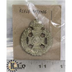 W.W. 1 RIFLE BRIGADE CAP BADGE